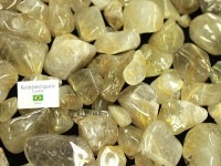 【USAツーソンミネラルショー商品】激安！限定入荷★金運・財運の石★ブラジル産/天然石/タンブル（お守り石・握り石・磨き石）/ゴールドルチルクォーツ（ルチレイテッドクォーツ/金紅石入り水晶)/約50〜