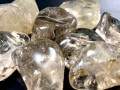 【USAツーソンミネラルショー商品】激安！限定入荷★金運・財運の石★ブラジル産/天然石/タンブル（お守り石・握り石・磨き石）/ゴールドルチルクォーツ（ルチレイテッドクォーツ/金紅石入り水晶)/約20〜