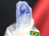 ≪原石祭り30％OFF≫【USAツーソンミネラルショー商品】超プレミア！水晶に浮かぶ深いブルー★流通量極少アイテム★ブラジル/バイーア州産★FAランク/天然原石/デュモルチェライトインクォーツ（Dum