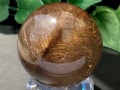 ≪原石祭り30%OFF≫【USAツーソンミネラルショー商品】限定入荷！★超濃密針！落ち着いた品のある針★金運・財運の石★ブラジル産/天然石/スモーキーブロンズルチルクォーツ丸玉ボール（ルチレイテッドク