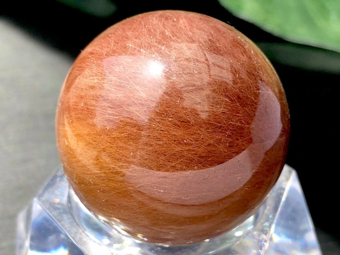 ⭐︎天然銅色ゴールドルチルクオーツ 丸玉 23.6mm