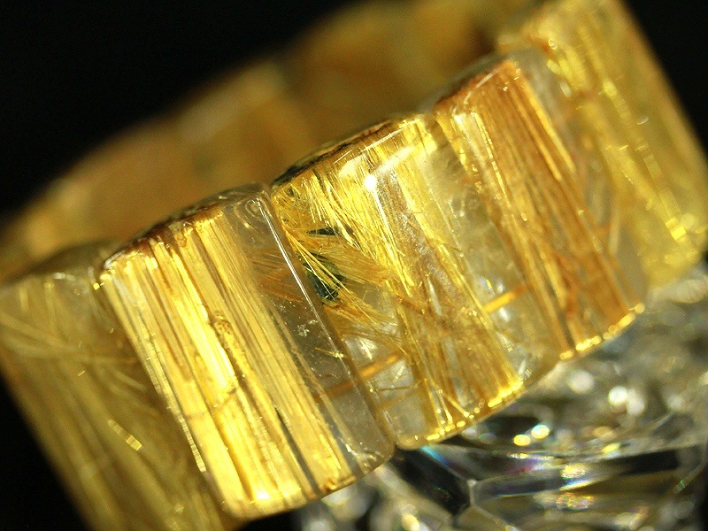 パワーストーン 天然石 ファイナルグレードルチルクォーツ（金針ルチル水晶）ブレスレット 12mm t15-10616
