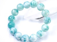 【≪20％OFF≫超特価SALE】超レアクラス限定入荷！★世界三大ヒーリングストーン★ドミニカ産★ファイナルグレード★FA/天然石ブレスレット/ラリマー/ラウンド/14mm/1本【天然石/パワーストー
