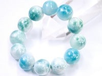 【≪20％OFF≫超特価SALE】超レアクラス限定入荷！★世界三大ヒーリングストーン★ドミニカ産★ファイナルグレード★5A/天然石ブレスレット/ラリマー/ラウンド/19-20mm/1本【天然石/パワー