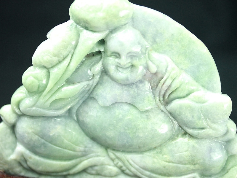 七福神 翡翠 置物 彫刻 開運 商売繁盛 夫婦円満 子宝 古美術 ヒスイ