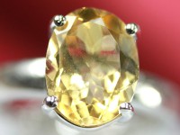 極上！透明度抜群◎★富と幸運の石★高品質★sv925製！刻印あり★天然石リング/シトリン（黄水晶/Citrine）シルバーリング/1個【天然石/パワーストーン】【アメリカツーソン・香港展示会・世界各地