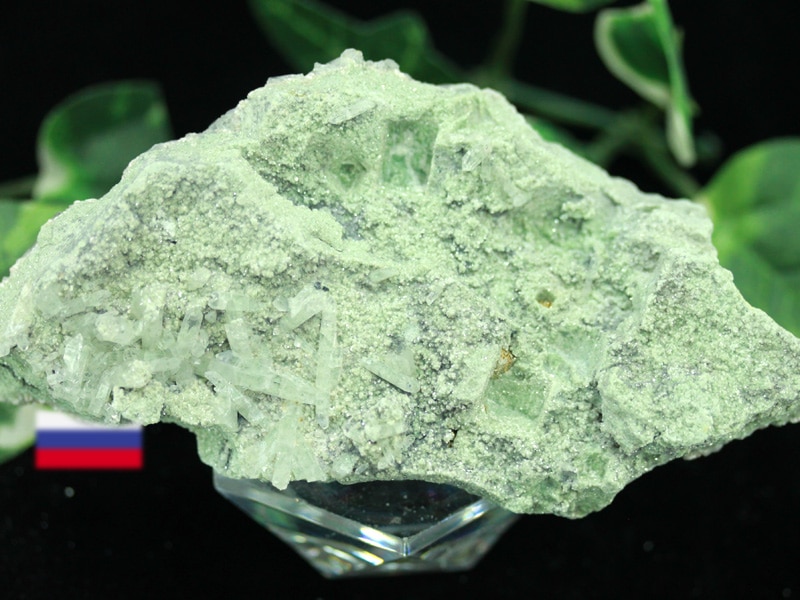 天然石原石トルマリン水晶共生クラスターガーデンクォーツグリーン