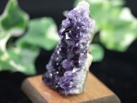 【USAツーソンミネラルショー商品】1点物！★希少！★輝きを放つ高品質、高発色★ウルグアイ産★台座付き★天然石/アメジスト(amethyst/紫水晶)原石クラスター/約119g/1個【ネコポス不可】【