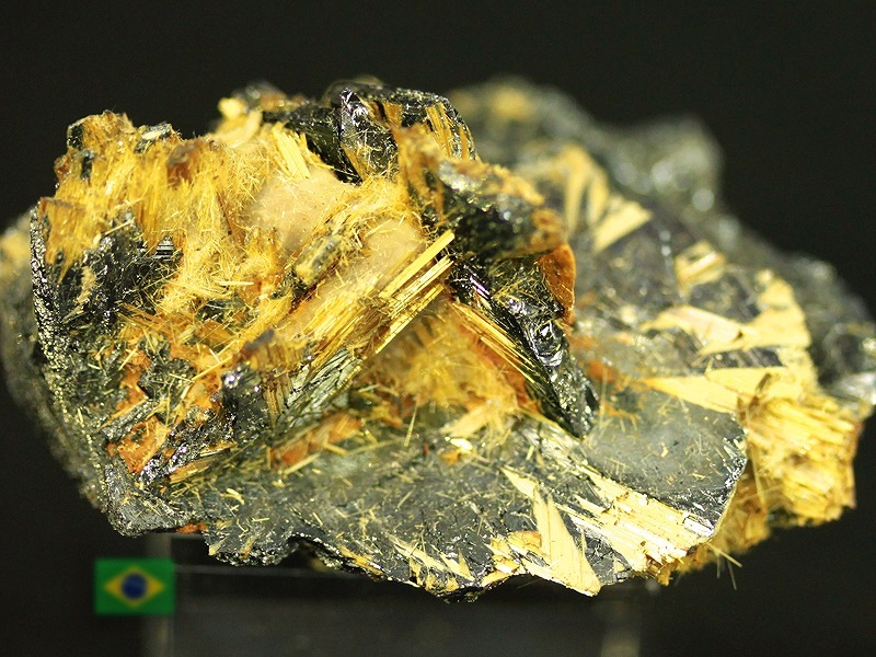 天然】タイチンルチルクオーツ ルース 14mm,4.2g （⭐︎【天然  