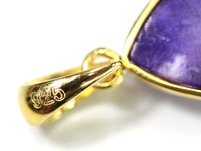 希少石★世界三大ヒーリングストーン★sv925製/天然石/チャロアイト(チャロ石/Charoite)/ペンダントトップ/ネックレス/1個 ☆世界3大ヒーリングストーン☆天然石スギライト\u0026ラリマー