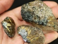 ≪原石祭り20%OFF≫【USAツーソンミネラルショー商品】激安！限定入荷★金運・財運の石★ブラジル産/天然原石（お守り石・握り石）/太陽ゴールドルチルクォーツ（放射ルチル/ルチレイテッドクォーツ/太