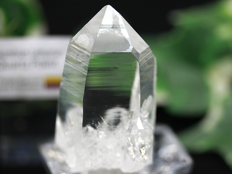 天然石 レア形 虹入り 2点 透明度抜群の水晶柱 クラスターヒマラヤ水晶