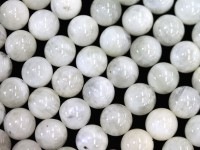月のような光の石★A/天然石ビーズ/ムーンストーン（Moonstone、月長石）/ラウンド/9.5-10.4mm/1連【天然石/パワーストーン】【アメリカツーソン・香港展示会・世界各地出展品買い付け】