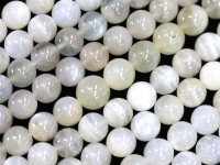 月のような光の石★2A/天然石ビーズ/ミックスムーンストーン（Moonstone、月長石）/ラウンド/7.5-8.4mm/1連【天然石/パワーストーン】【アメリカツーソン・香港展示会・世界各地出展品買