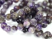 【≪20％OFF≫超特価SALE】 希少ガーデン入り★シックな雰囲気★天然石ブレスレット/ガーデンアメジスト（Garden Amethyst/紫水晶、庭園水晶）/ラウンド/7mm【天然石/パワーストー