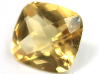 希少！高品質★美しいイエローの輝き★宝石ルース/ブラジル産/シトリン（黄水晶/Citrine）/スクエアカット/約3-3.9ct/1粒【天然石/パワーストーン】【アメリカツーソン・香港展示会・世界各地