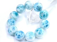 【≪20％OFF≫超特価SALE】超レアクラス限定入荷！★世界三大ヒーリングストーン★ドミニカ産★5A/天然石ブレスレット/ラリマー/ラウンド/17-18mm/1本【天然石/パワーストーン】【アメリカ