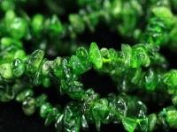 【大特価！】鮮やか濃厚グリーン★天然石ブレスレット/ダイオプサイト（クロムダイオプサイド/Diopside/透輝石)/チップカット・さざれカット/約6×3mm/1本【天然石/パワーストーン】【アメリカ