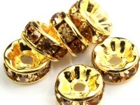 【激安】パーツ・副資材/ロンデル/ゴールド＆キャメル/4mm/平型/10個