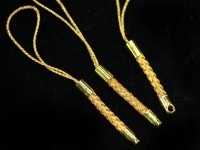 【激安】パーツ・副資材/ストラップパーツ/根付け紐/ゴールド/75mm/10個|パーツ・副素材：アクセサリーパーツ|パーツ・副素材