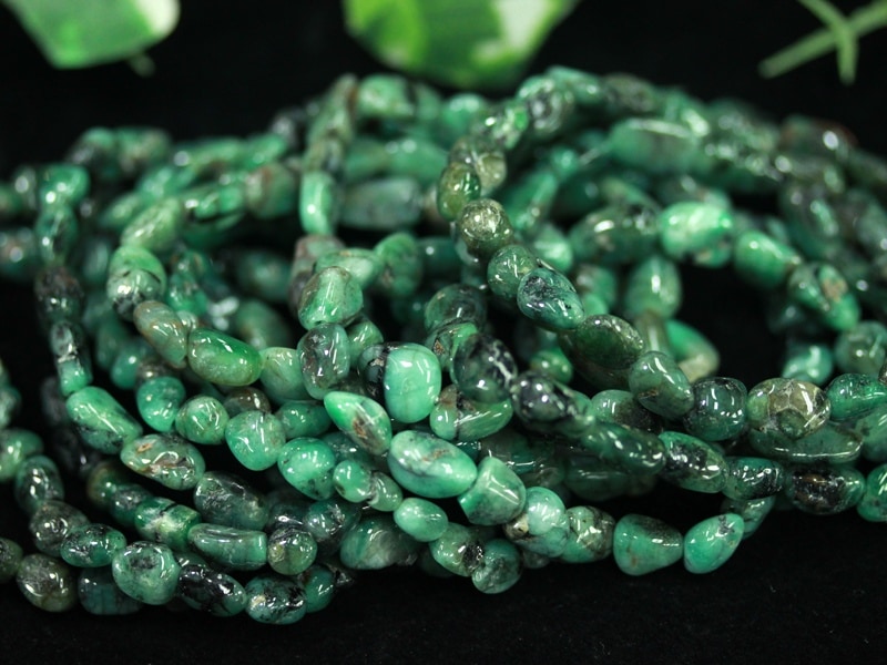 天然石　エメラルドブレスレット 高品質エメラルドブレスレット約5.5～5.7mm☆レア品質✿天然石