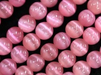 人気！★限定入荷★パワーストーンビーズ/キャッツアイピンク04/約8mm/1連【天然石/パワーストーン】【アメリカツーソン・香港展示会・世界各地出展品買い付け】|ガラス・プラスチック製：ビーズ|ガラス