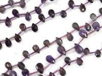 美しい色合いの人気定番石★天然石ビーズ/アメジスト(Amethyst/紫水晶)/ドロップカット/6×4mm/1連【天然石/パワーストーン】【アメリカツーソン・香港展示会・世界各地出展品買い付け】|アメ