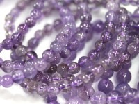 定番人気★鮮やか発色★人気のラベンダーカラー★4A/天然石ブレスレット/ラベンダーアメジスト(Lavender Amethyst/紫水晶)/ラウンド/6mm/1本【天然石/パワーストーン】【アメリカツ