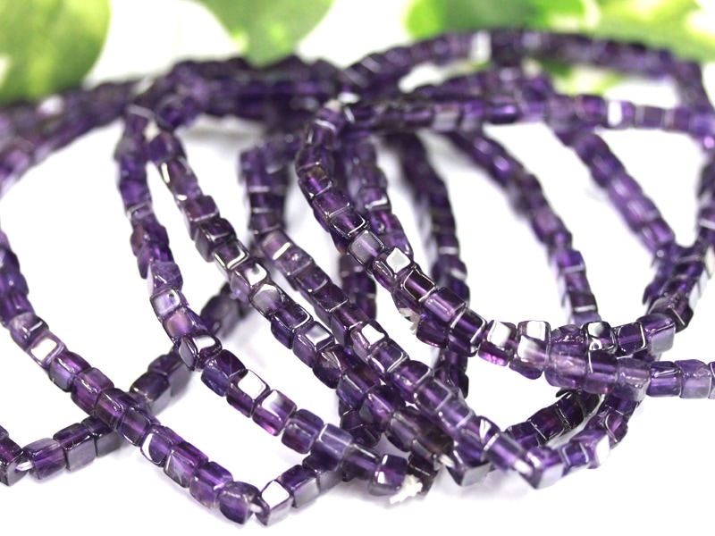 5Aランク アメジスト 9〜9,5ミリ玉ブレスレット 天然石 パワーストーン