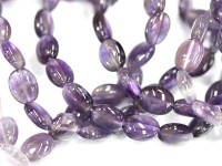 【6本限定】定番石！★艶々光沢、発色◎★天然石ブレスレット/アメジスト（Amethyst/紫水晶）/タンブルカット/8×10mm【天然石/パワーストーン】【アメリカツーソン・香港展示会・世界各地出展品