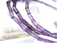 【3本限定】定番石！★艶々光沢、発色◎★天然石ブレスレット/アメジスト（Amethyst/紫水晶）/チューブカット/4×8mm【天然石/パワーストーン】【アメリカツーソン・香港展示会・世界各地出展品買