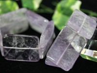 【2本限定】定番石！★艶々光沢、発色◎★天然石ブレスレット/ラベンダーアメジスト（Amethyst/紫水晶）/プレートカット/30×39mm【天然石/パワーストーン】【アメリカツーソン・香港展示会・世