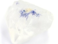 【USAツーソンミネラルショー商品】超プレミア！水晶に浮かぶ深いブルー★流通量極少アイテム★ブラジル/バイーア州産★5Aランク/天然原石/デュモルチェライトインクォーツ（Dumortierite/デュ