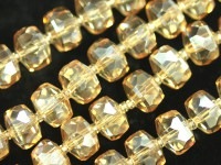 キラキラカット★限定入荷★お得なロングタイプ★ファッションビーズ/オレンジオーラ/ボタンカット/10×7mm/1連（約65cm）【天然石/パワーストーン】【アメリカツーソン・香港展示会・世界各地出展品