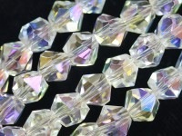 キラキラカット★限定入荷★お得なロングタイプ★ファッションビーズ/クリアオーラ/スターカット/8×7mm/1連（約48cm）【天然石/パワーストーン】【アメリカツーソン・香港展示会・世界各地出展品買い