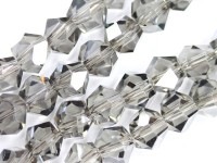 キラキラカット★限定入荷★お得なロングタイプ★ファッションビーズ/ダークスモーキー/スターカット/8×7mm/1連（約48cm）【天然石/パワーストーン】【アメリカツーソン・香港展示会・世界各地出展品