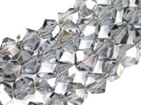 キラキラカット★限定入荷★お得なロングタイプ★ファッションビーズ/シルバー/スターカット/8×7mm/1連（約48cm）【天然石/パワーストーン】【アメリカツーソン・香港展示会・世界各地出展品買い付け