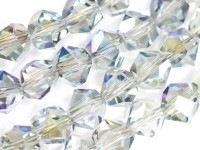 キラキラカット★限定入荷★お得なロングタイプ★ファッションビーズ/シルバーブルーオーラ/スターカット/8×7mm/1連（約48cm）【天然石/パワーストーン】【アメリカツーソン・香港展示会・世界各地出
