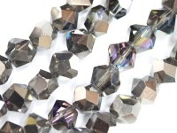 キラキラカット★限定入荷★お得なロングタイプ★ファッションビーズ/シルバーオーラ/スターカット/8×7mm/1連（約48cm）【天然石/パワーストーン】【アメリカツーソン・香港展示会・世界各地出展品買