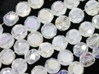 キラキラカット★限定入荷★お得なロングタイプ★ファッションビーズ/クリアオーラ/ボタン/10×7mm/1連（約65cm）【天然石/パワーストーン】【アメリカツーソン・香港展示会・世界各地出展品買い付け