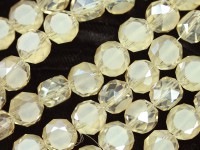 キラキラカット★限定入荷★お得なロングタイプ★ファッションビーズ/シャンパン/ボタン/10×7mm/1連（約65cm）【天然石/パワーストーン】【アメリカツーソン・香港展示会・世界各地出展品買い付け】