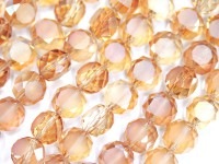 キラキラカット★限定入荷★お得なロングタイプ★ファッションビーズ/オレンジオーラ/ボタン/10×7mm/1連（約65cm）【天然石/パワーストーン】【アメリカツーソン・香港展示会・世界各地出展品買い付
