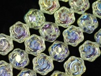 キラキラカット★限定入荷★お得なロングタイプ★ファッションビーズ/レモンオーラ/フラワー/14×6mm/1連（約60cm）【天然石/パワーストーン】【アメリカツーソン・香港展示会・世界各地出展品買い付