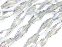 キラキラカット★限定入荷★お得なロングタイプ★ファッションビーズ/シルバーブルーオーラ/ライスカット/8×18mm/1連（約70cm）【天然石/パワーストーン】【アメリカツーソン・香港展示会・世界各地