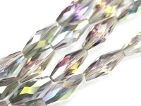 キラキラカット★限定入荷★お得なロングタイプ★ファッションビーズ/マルチオーラ/ライスカット/8×18mm/1連（約70cm）【天然石/パワーストーン】【アメリカツーソン・香港展示会・世界各地出展品買