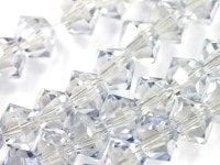 キラキラカット★限定入荷★お得なロングタイプ★ファッションビーズ/シルバーブルー/ボタンカット/10×7mm/1連（約50cm）【天然石/パワーストーン】【アメリカツーソン・香港展示会・世界各地出展品