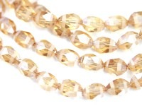 キラキラカット★限定入荷★お得なロングタイプ★ファッションビーズ/シャンパンオレンジ/ライスカット/8×6mm/1連（約58cm）【天然石/パワーストーン】【アメリカツーソン・香港展示会・世界各地出展