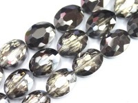 キラキラカット★限定入荷★ファッションビーズ/ダークスモーキーブラウン/ライスカット/9×12mm/1連（35cm）【天然石/パワーストーン】【アメリカツーソン・香港展示会・世界各地出展品買い付け】|