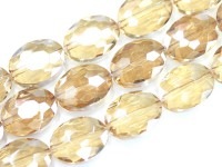 キラキラカット★限定入荷★ファッションビーズ/シャンパンオレンジ/ライスカット/9×12mm/1連（35cm）【天然石/パワーストーン】【アメリカツーソン・香港展示会・世界各地出展品買い付け】|ガラス