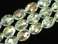 キラキラカット★限定入荷★ファッションビーズ/レモンオーラ/ライスカット/9×12mm/1連（35cm）【天然石/パワーストーン】【アメリカツーソン・香港展示会・世界各地出展品買い付け】|ガラス・プラ